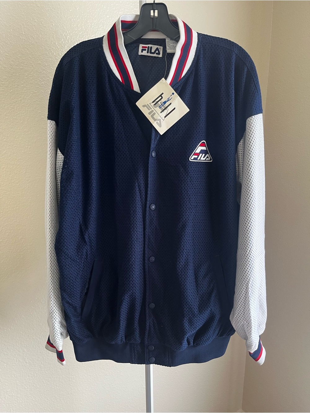 Vintage Fila x Grant Hill Mesh Varsity Bomber Jacket Size XL NWT *READ*